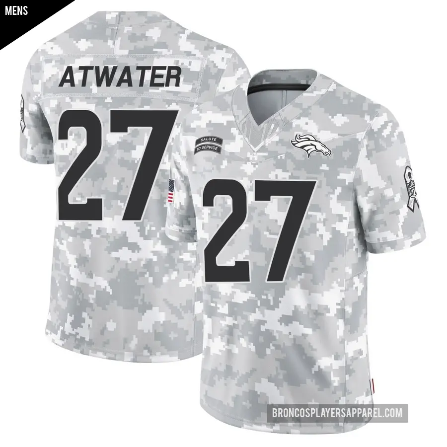 Men's Denver Broncos ＃27 Steve Atwater Arctic Camo Limited 2024 Salute to Service Jersey