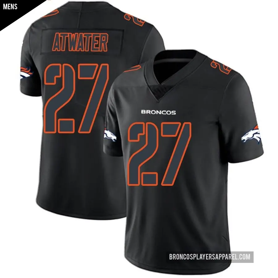 Men's Denver Broncos ＃27 Steve Atwater Black Impact Limited Jersey