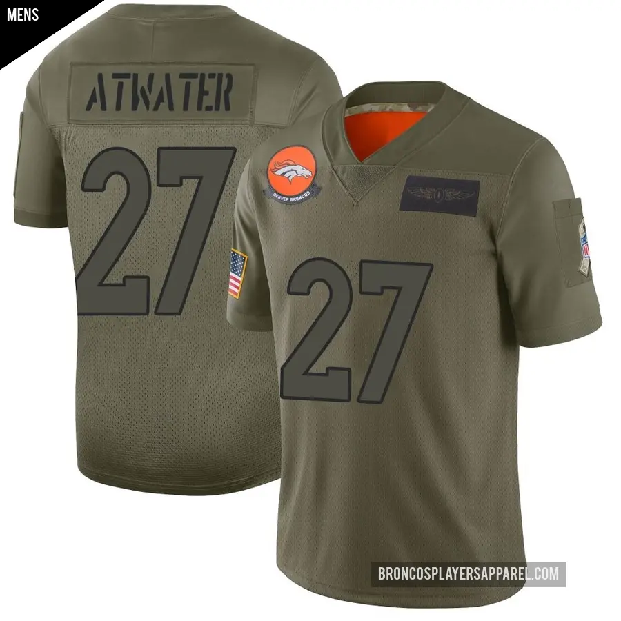 Men's Denver Broncos ＃27 Steve Atwater Camo Limited 2019 Salute to Service Jersey