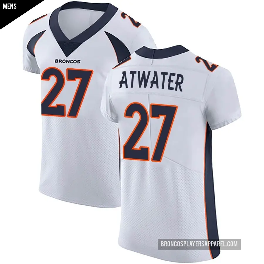 Men's Denver Broncos ＃27 Steve Atwater White Elite Vapor Untouchable Jersey