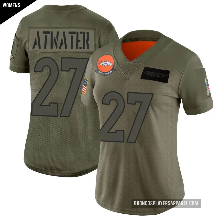 Women's Denver Broncos ＃27 Steve Atwater Camo Limited 2019 Salute to Service Jersey