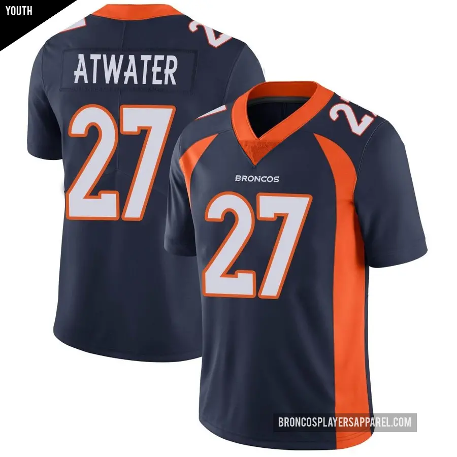 Youth Denver Broncos ＃27 Steve Atwater Navy Limited Vapor Untouchable Jersey